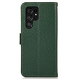 KHAZNEH RFID case for Samsung Galaxy S24 Ultra, Litchi Texture, green