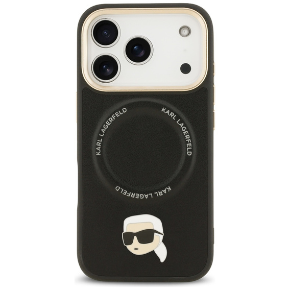 Karl Lagerfeld Big Strap Karl Metal Logo MagSafe Case for iPhone 17 Pro