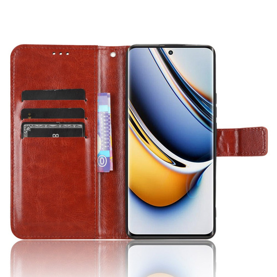 Flip case for Realme 11 Pro 5G / Pro+ 5G, Crazy Horse Wallet, brown