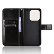 Flip case for Xiaomi Redmi Note 14 4G, Crazy Horse Wallet, black