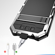 Armored case for iPhone 16E, R-JUST, silver