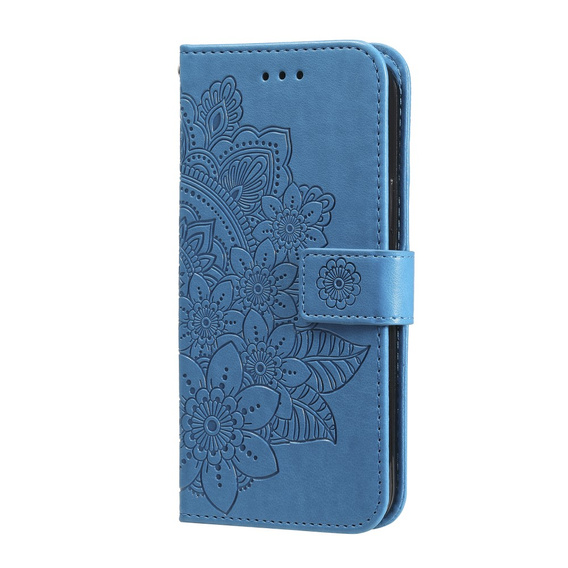 Flip case for Samsung Galaxy A13 4G, Mandala Flower, blue