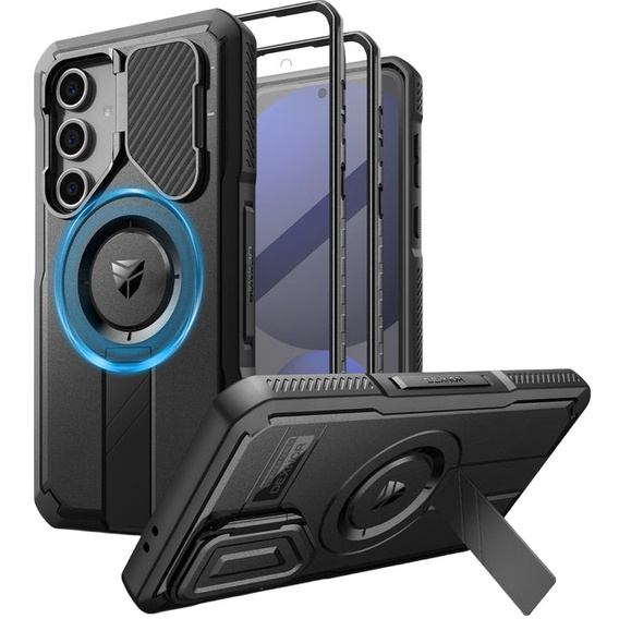 Armored case for Samsung Galaxy S24 FE, Dexnor Full Body (Two Frames), black