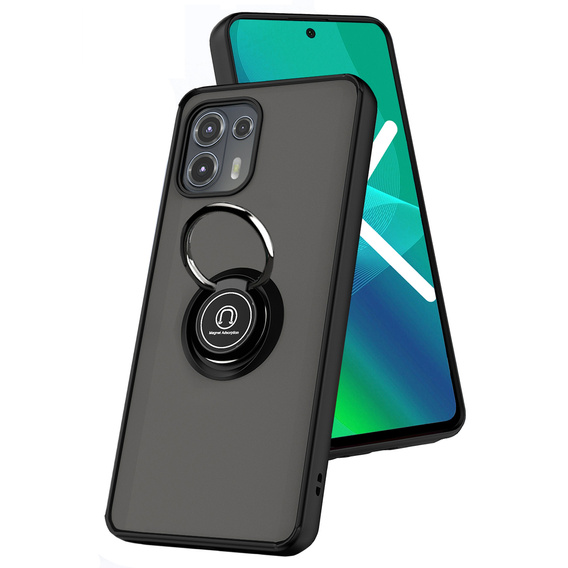 Case for Motorola Edge 20 Lite, Frosted Ring, blue