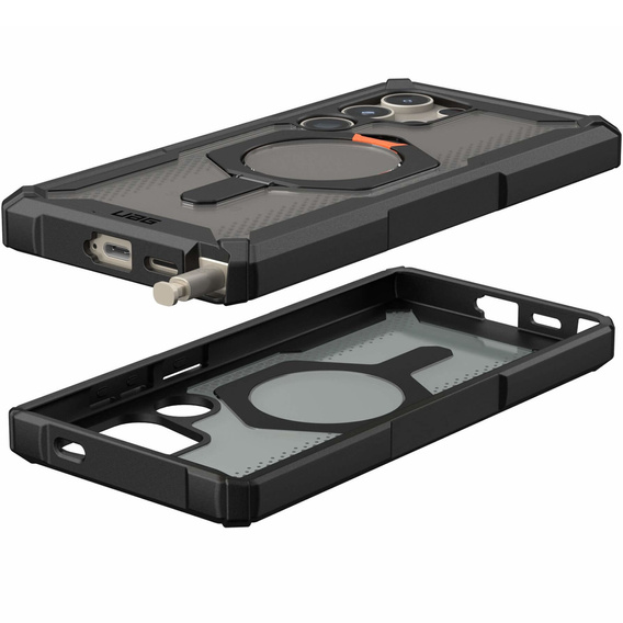 Urban Armor Gear Case for Galaxy S24 Ultra, Plasma XTE Kickstand, black