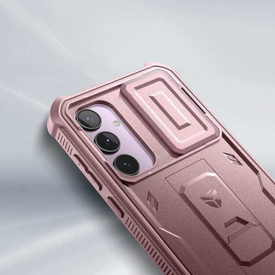 Armored case for Samsung Galaxy A55, Dexnor Full Body (Two Frames), pink