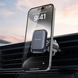 Magnetic car holder for the windscreen grille, for smartphones