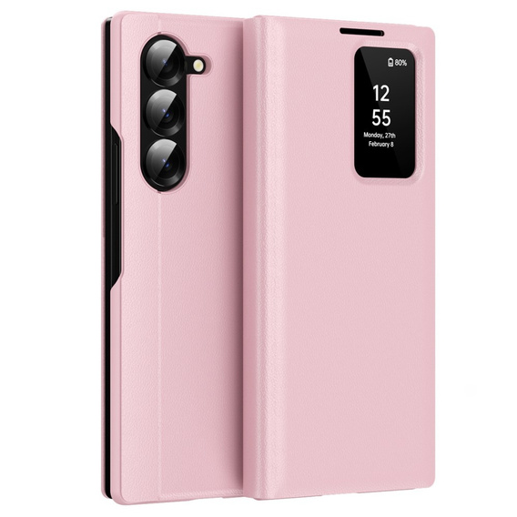 Flip case for Samsung Z Fold5 5G, Smart View Wallet, pink