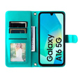 Flip case for Samsung Galaxy A16, Rhombus Crossbody Leather, green