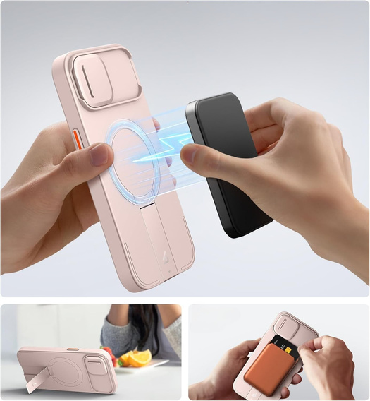 Case for iPhone 13/14 Suritch Shockproof, Suritch Shockproof, for MagSafe, pink