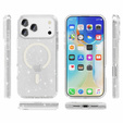 Case for iPhone 17 Pro Max, for MagSafe, glitter - transparent