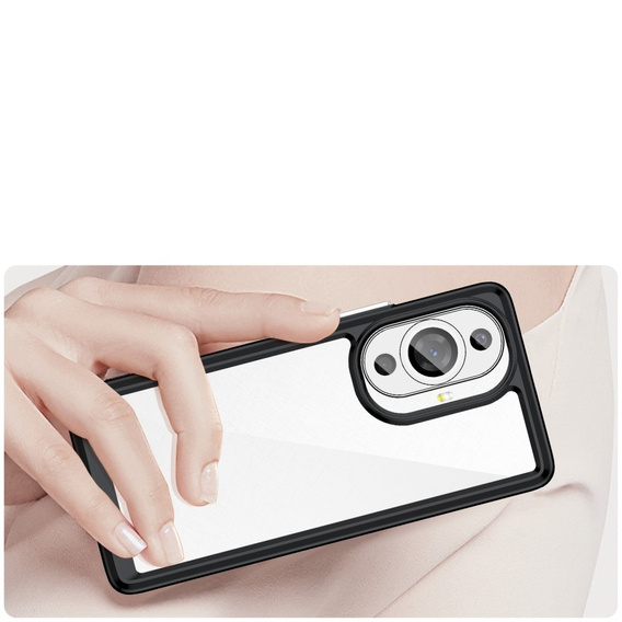 Case for Huawei Nova 11 Pro, Fusion Hybrid, transparent / black