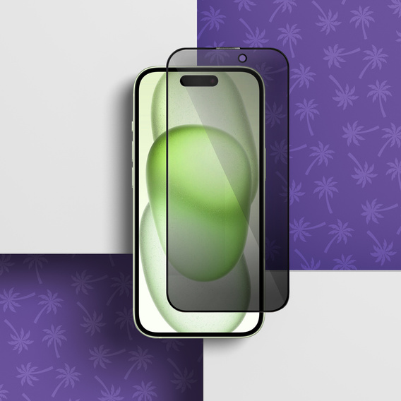 Shy Palm Privacy Tempered Glass for iPhone 15