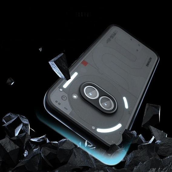 Case for Nothing Phone 2a, Fusion Hybrid, with camera protection, matt / black