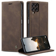 CASEME case for Samsung Galaxy M33 5G, Leather Wallet Case, brown