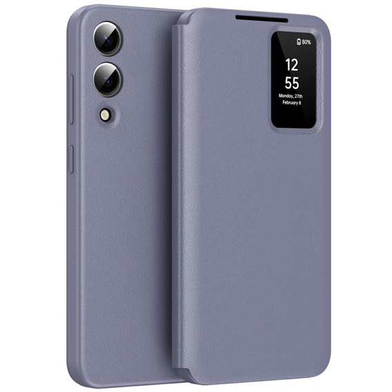 Flip case for Samsung Galaxy S25 Edge, Smart View Wallet, purple
