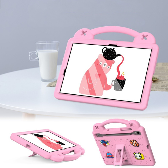 Children's case for Samsung Galaxy Tab S7/S8/S9, Cute Patterns, with stand, pink