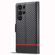 Flip case for Samsung Galaxy S24 Ultra, Carbon LC.IMEEKE, black