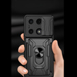 Armored case for Xiaomi Redmi Note 13 Pro 4G / Xiaomi Redmi Note 14S / Xiaomi Poco M6 Pro 4G, Camera Slide Card Slot, black