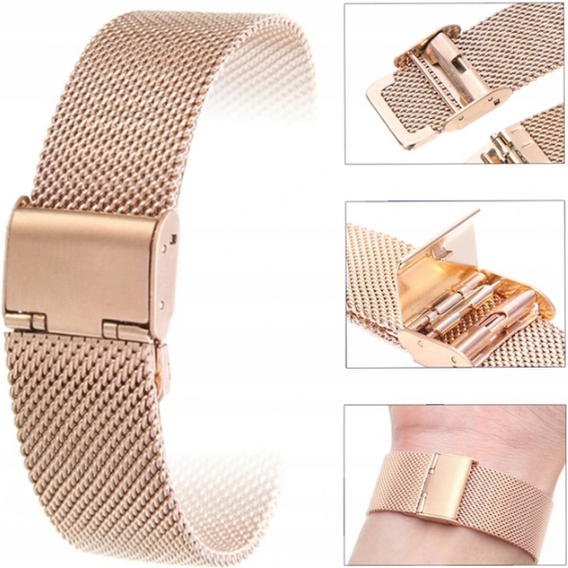 Milanese bracelet 20mm for Samsung Galaxy Watch 3 41mm - Rose Gold