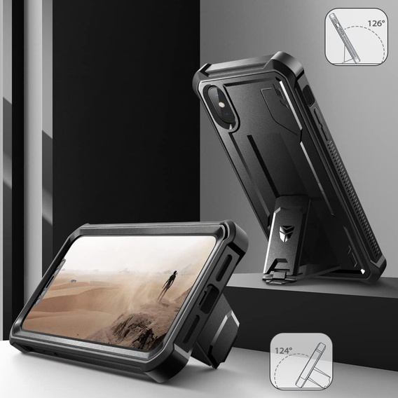 Armored case for iPhone XS Max, Dexnor Full Body, black
