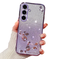 Case for Samsung Galaxy A05s 4G, Glitter Flower, purple
