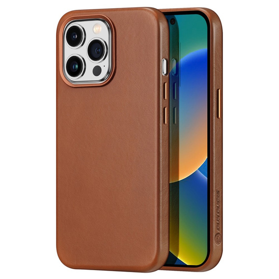 Case for iPhone 14 Pro, Dux Ducis Max Naples, brown