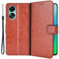Flip case for Oppo A98 5G, Crazy Horse Wallet, brown