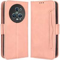 Flip case for Honor Magic 5 Pro 5G, Card Slot, pink