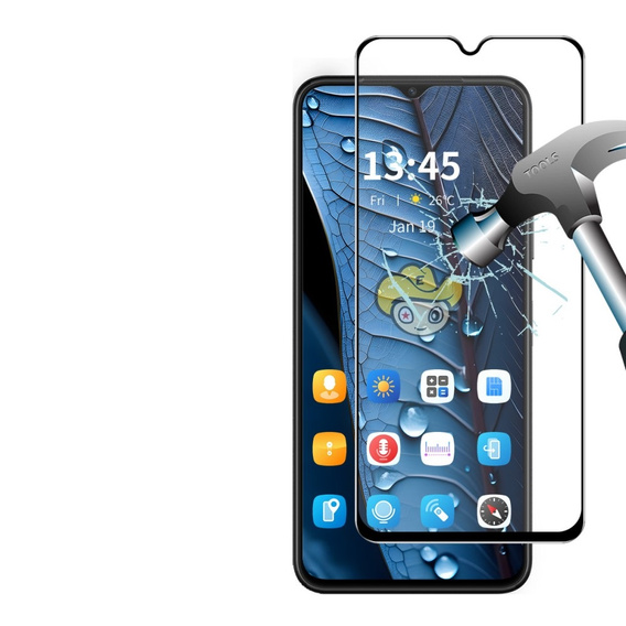 ENKAY Tempered Glass for Oppo A18 4G, black