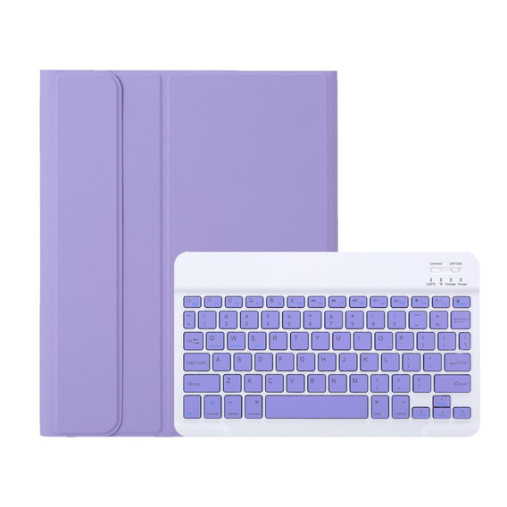 Bluetooth keyboard case for iPad 11" 2025 A16 (11 gen.) / iPad 10.9" 2022 (10 gen.), Purple