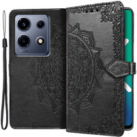 Flip case for Infinix Note 30 VIP, Mandala, black