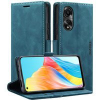 Case for Oppo A78 4G, ERBORD Vintage, wallet with flap, blue