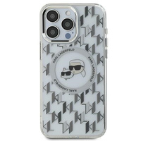 Karl Lagerfeld IML Monogram Karl & Choupette Head MagSafe Case for iPhone 16 Pro