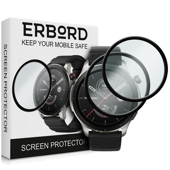 2x ERBORD Hybrid Glass for Amazfit GTR 4 46mm