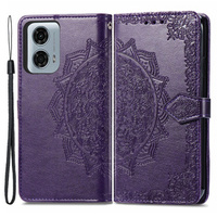 Flip case for Motorola Moto G24 / G24 Power / G04, Mandala, purple