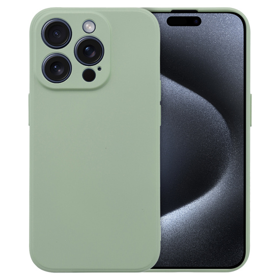 Case for iPhone 15 Pro, Silicone Lite, mint