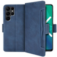 Flip case for Samsung Galaxy S22 Ultra 5G, Card Slot, blue