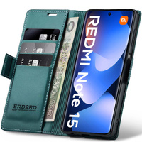 ERBORD Glossy Litchi flip case for Xiaomi Redmi Note 15 5G