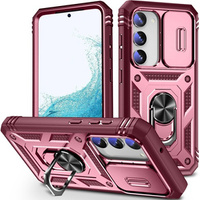 Case for Samsung Galaxy S23, CamShield Slide, pink / red