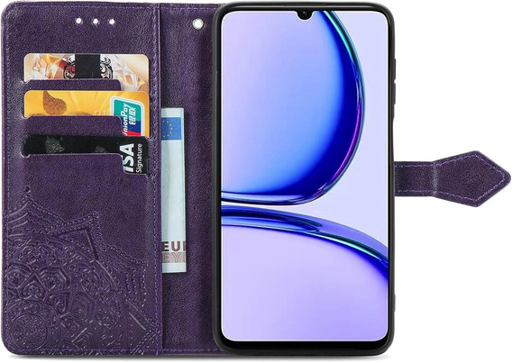 Flip case for Realme Note 50, Mandala, purple