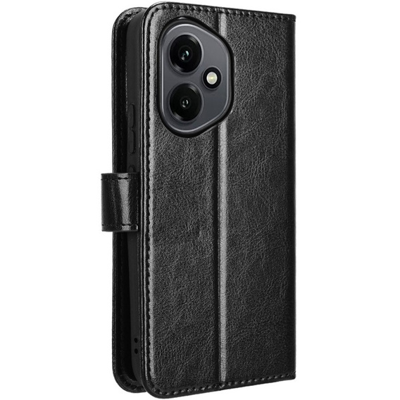 Flip case for Honor 400 5G, Crazy Horse Wallet, black