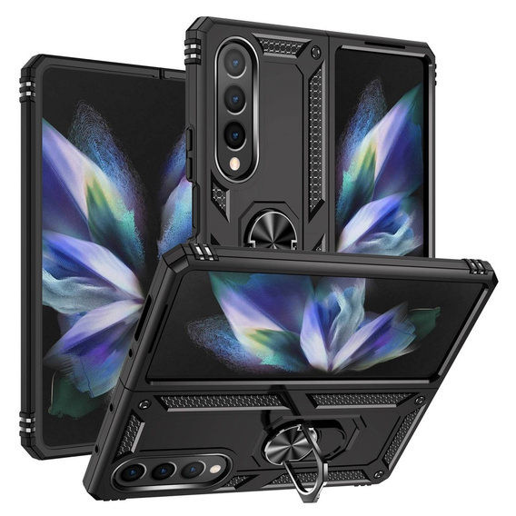 Armor Case for Samsung Galaxy Z Fold 4 5G, Nox Case Ring, black