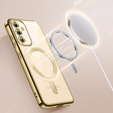 Case for Samsung Galaxy S23, Electro MagSafe, gold + Screen Glass