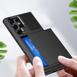 Case for Samsung Galaxy S23 Ultra, Sliding Card Holder, black