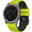 Silicone Strap for Garmin Fenix 7 / Forerunner 965 / 955 / 945 / 935, Yellow / Black