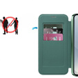 Flip case for Samsung Galaxy S25, RFID Wallet MagSafe CamShield, green