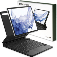 Keyboard case for Samsung Galaxy Tab S10+/S9 FE+ Plus/S9+/ S8+/ S7+/ S7 FE, Dexnor Magnetic Keyboard Touchpad, black
