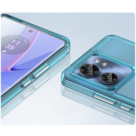 Case for Motorola Edge 40, Fusion Hybrid, blue