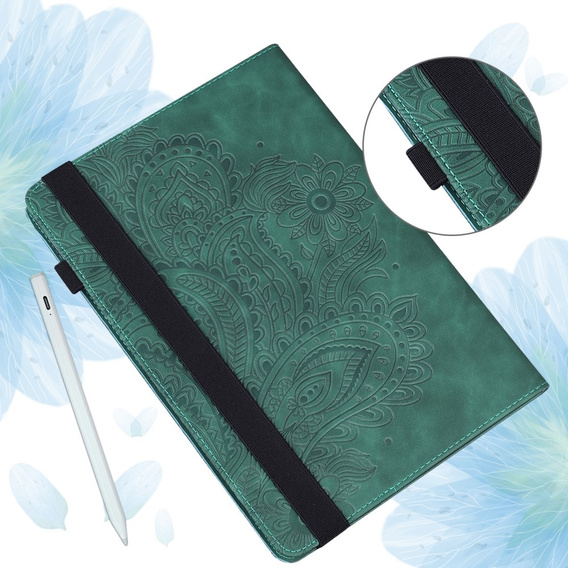 Flap case for Xiaomi Redmi Pad SE 11", flower, green